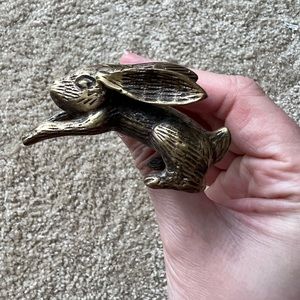 Anthropologie Leaping Rabbit Brass Drawer Knob/Pull